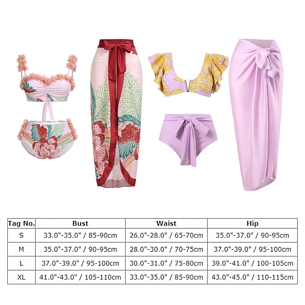 Swimwear Bathing Suit with Cover Up Set