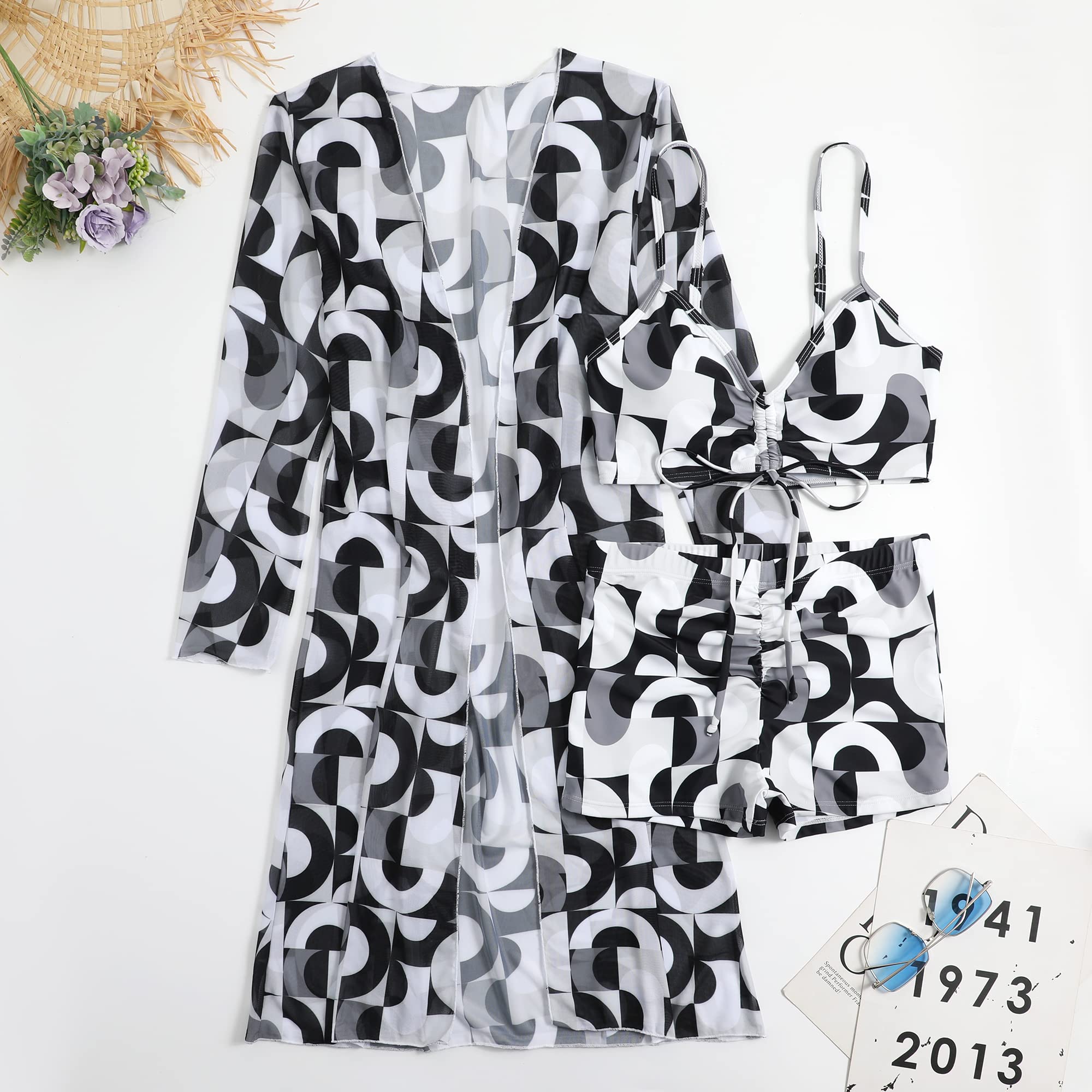 Sexy Floral Printed Push Up Bikini Set