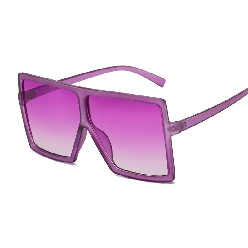 Rachymack Double Purple Big Frame Sun Glasses Female Vintage Retro Unisex Oculos Feminino