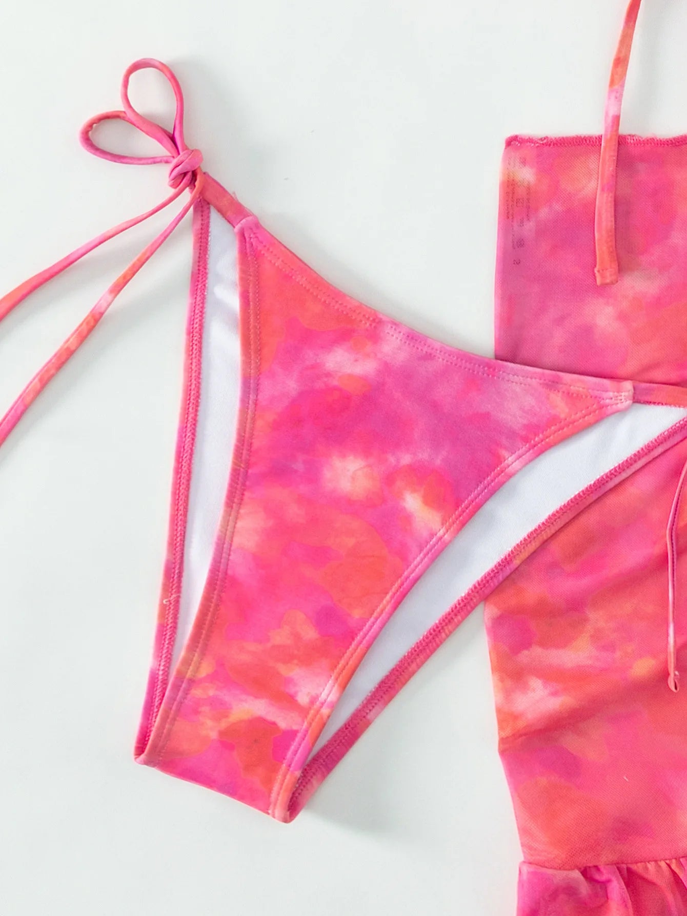 Women Pink Sexy 3 Piece Pink Bikini Set Ladies