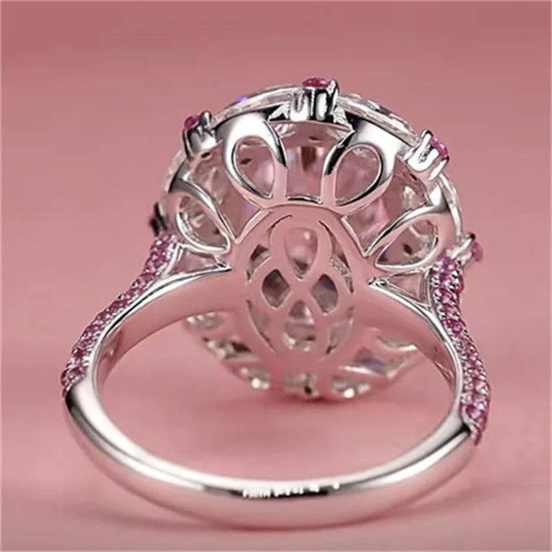 Pink Zircon Oval Women’s Ring