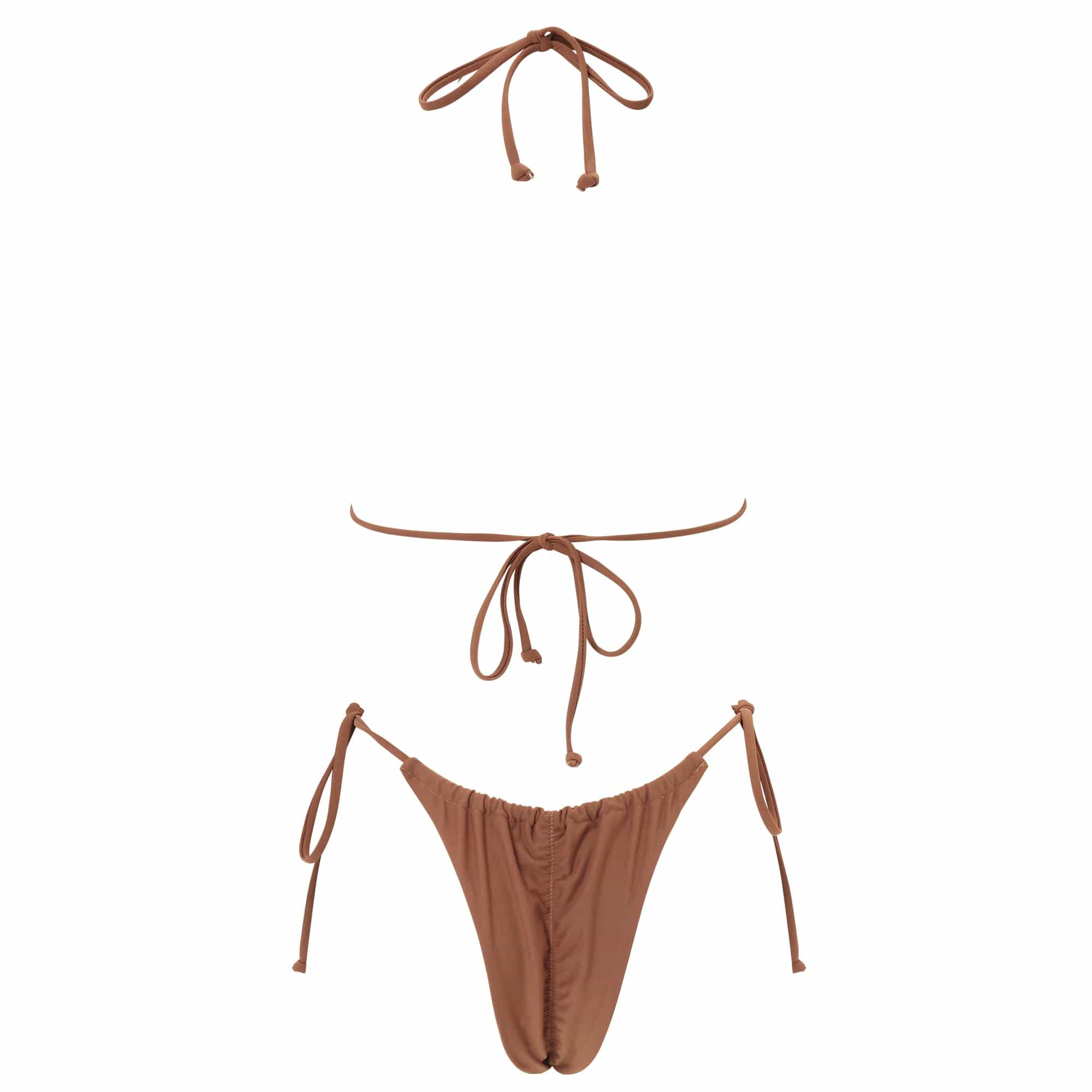Rachymack 4-6 / 25 Brown Women String Triangle Bikini Sets