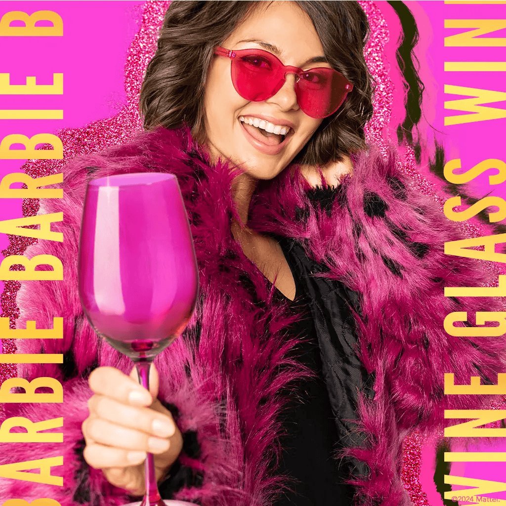 Rachymack Default Barbie™ X Dragon Glassware® Wine Glasses Drinkware Set