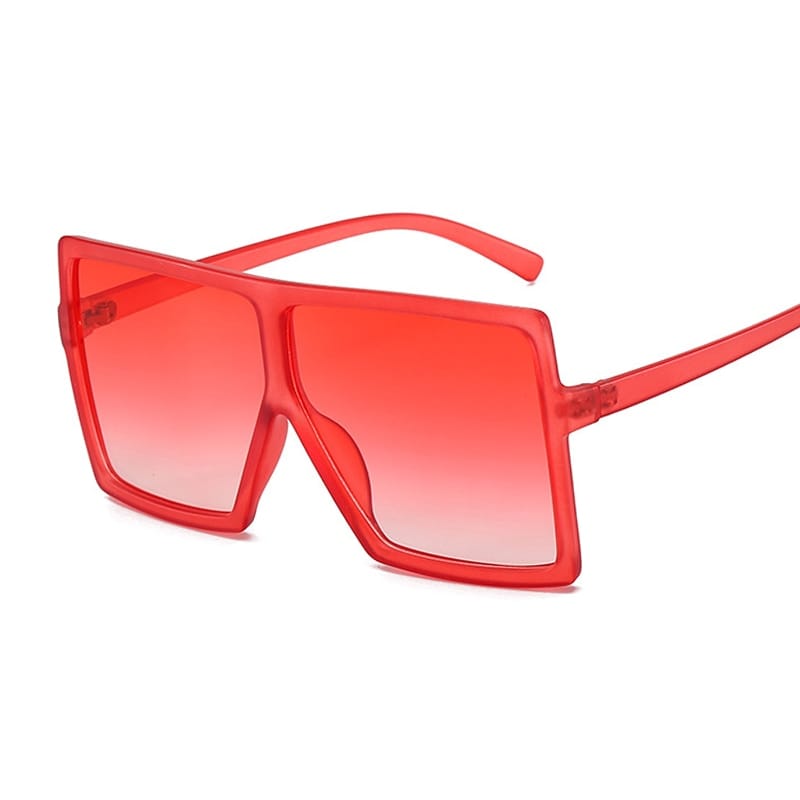 Rachymack Double Red Big Frame Sun Glasses Female Vintage Retro Unisex Oculos Feminino