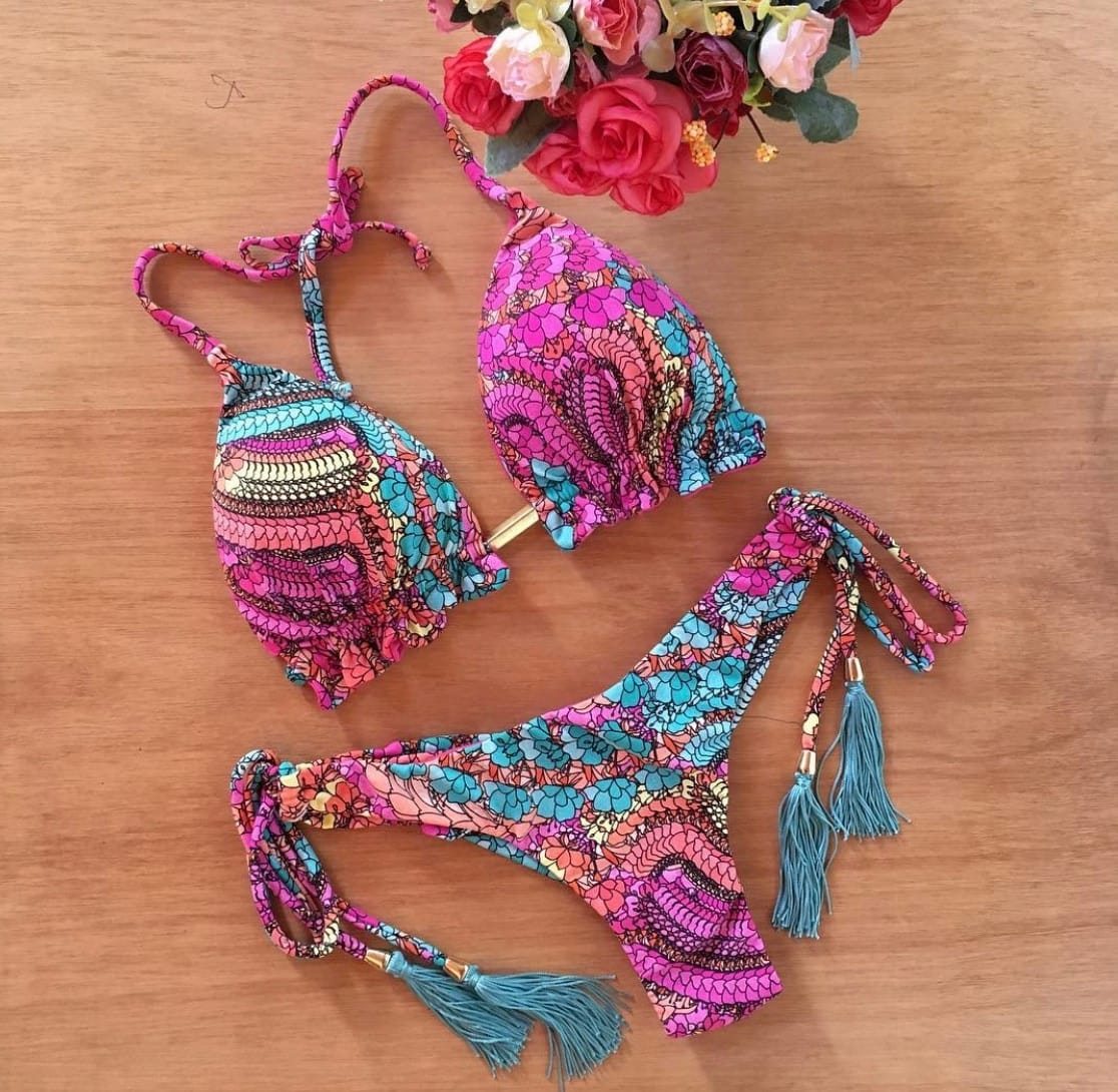 Rachymack Female patterned Sexy Bikinis Set