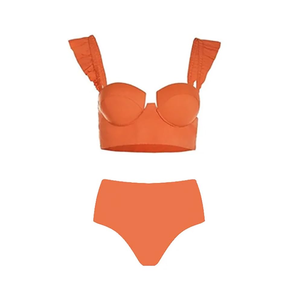 Rachymack Medium / Orange Swimwear Bathing Suit with Cover Up Set