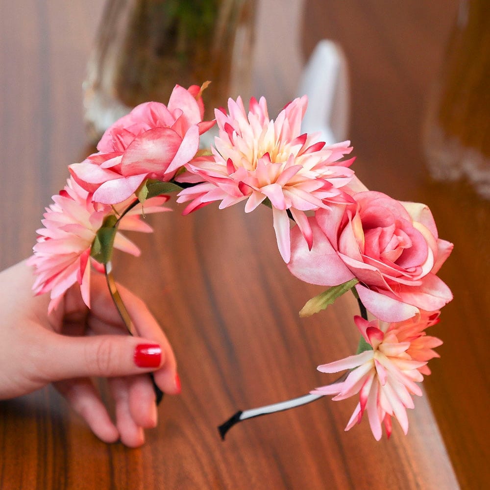 Rachymack Pink / One Size Floral Weather Hair Hoop Hairwear