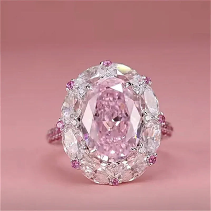 Rachymack Pink Zircon Oval Women’s Ring