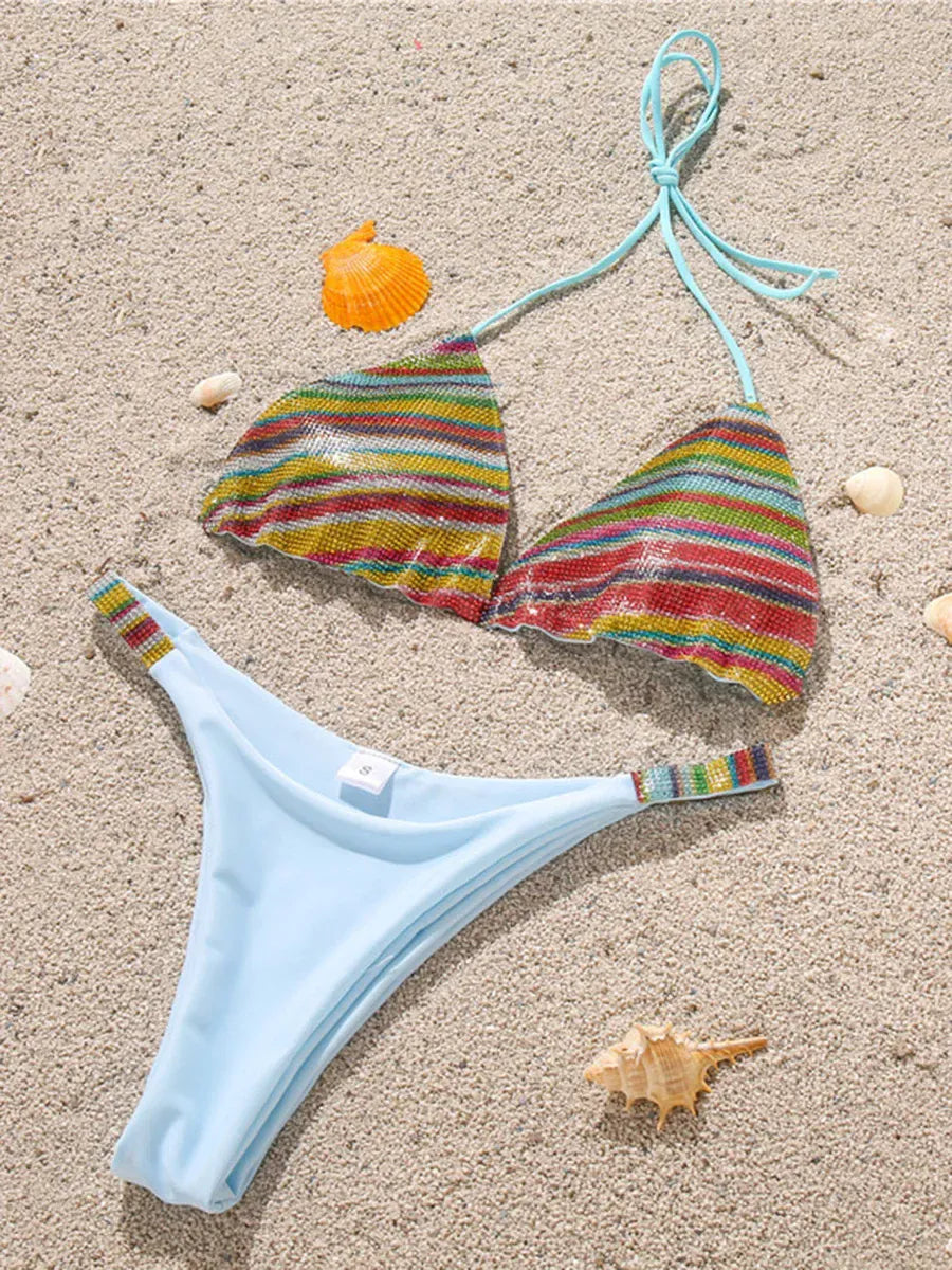 Rachymack Swimwear Diamond Bikini Women Swimsuit | Swimwear Two Pieces Bikini Set