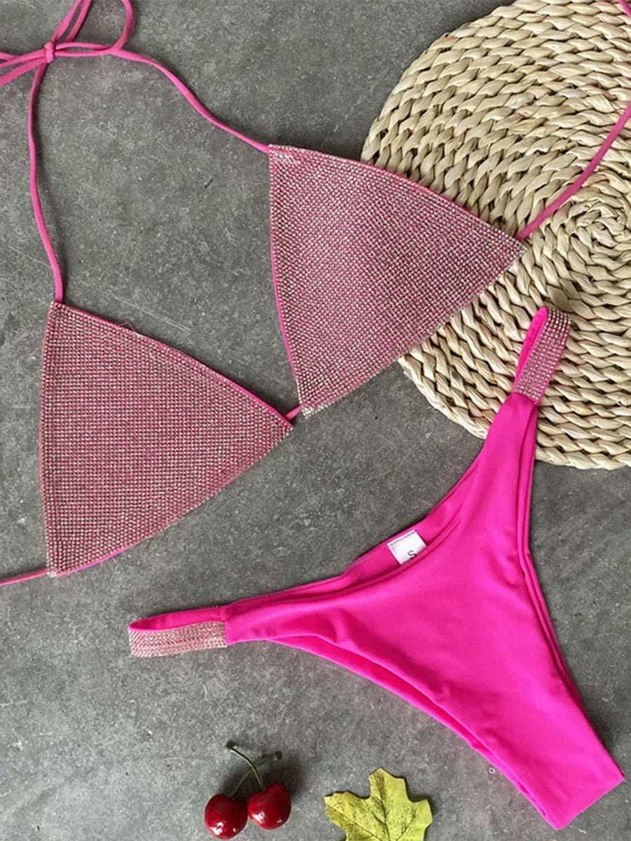 Rachymack Swimwear Diamond Bikini Women Swimsuit | Swimwear Two Pieces Bikini Set