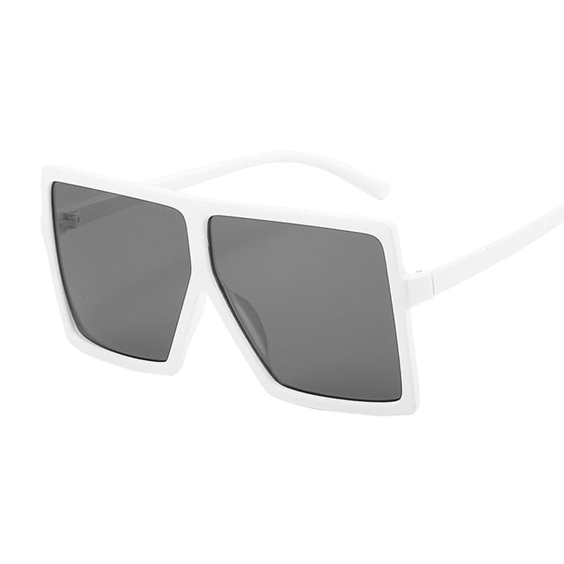 Rachymack White Gray Big Frame Sun Glasses Female Vintage Retro Unisex Oculos Feminino