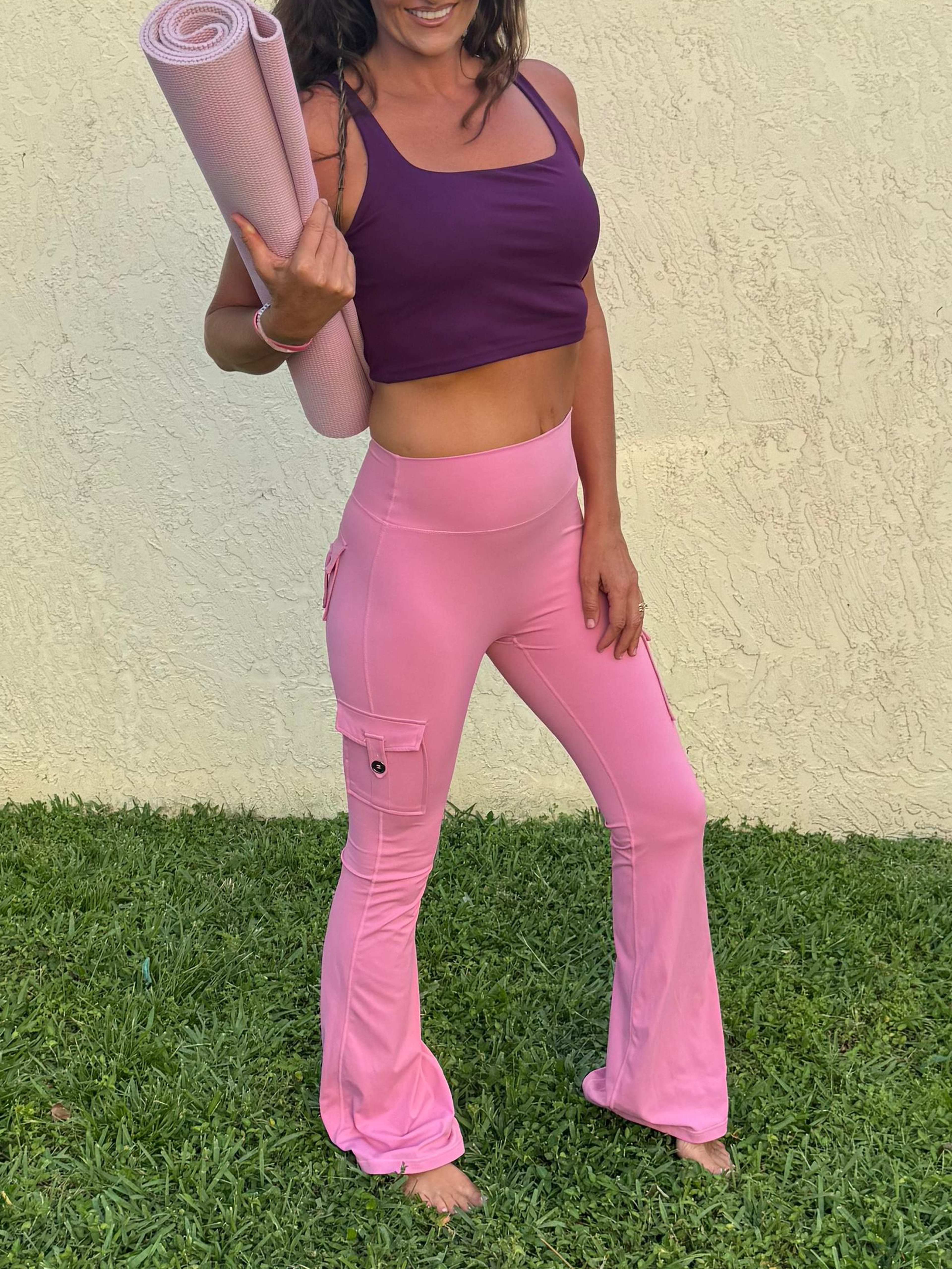 Rachymack Women Workout Flare Leggings with Pockets