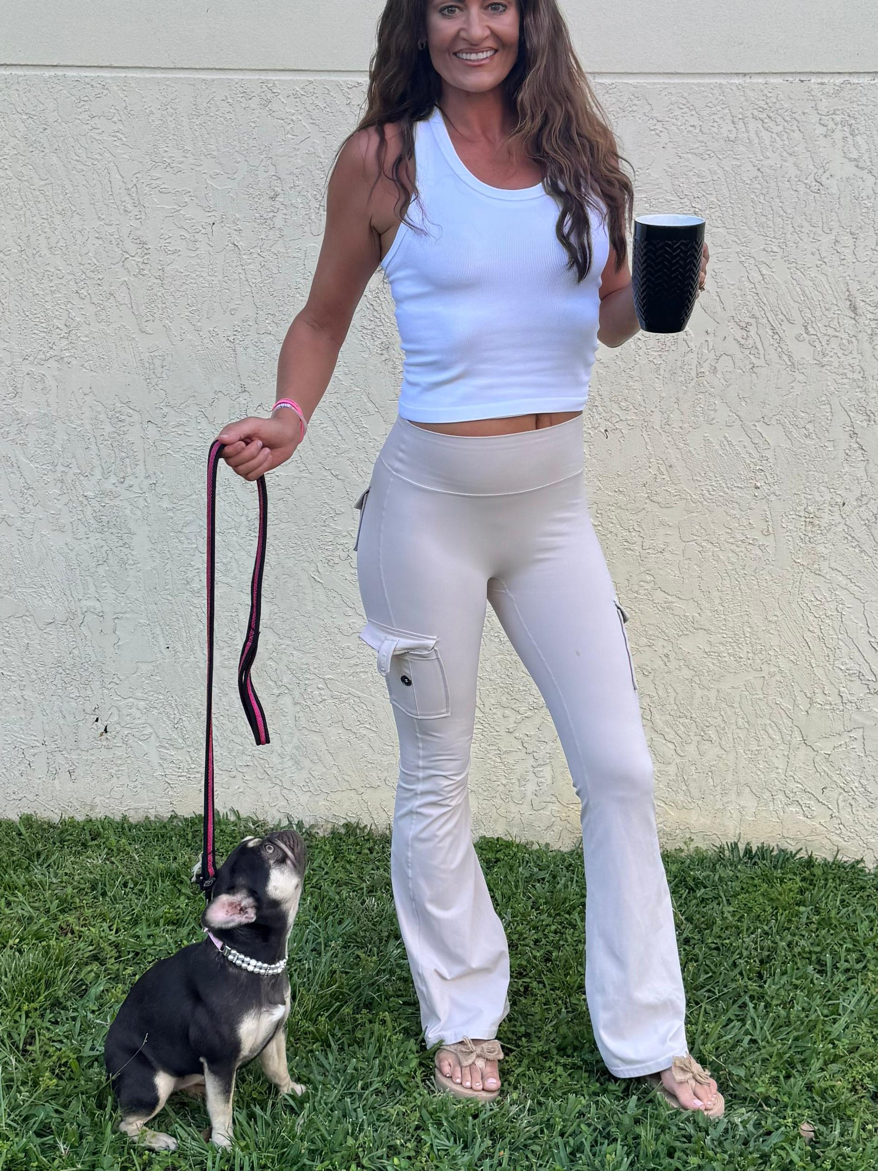 Rachymack Women Workout Flare Leggings with Pockets