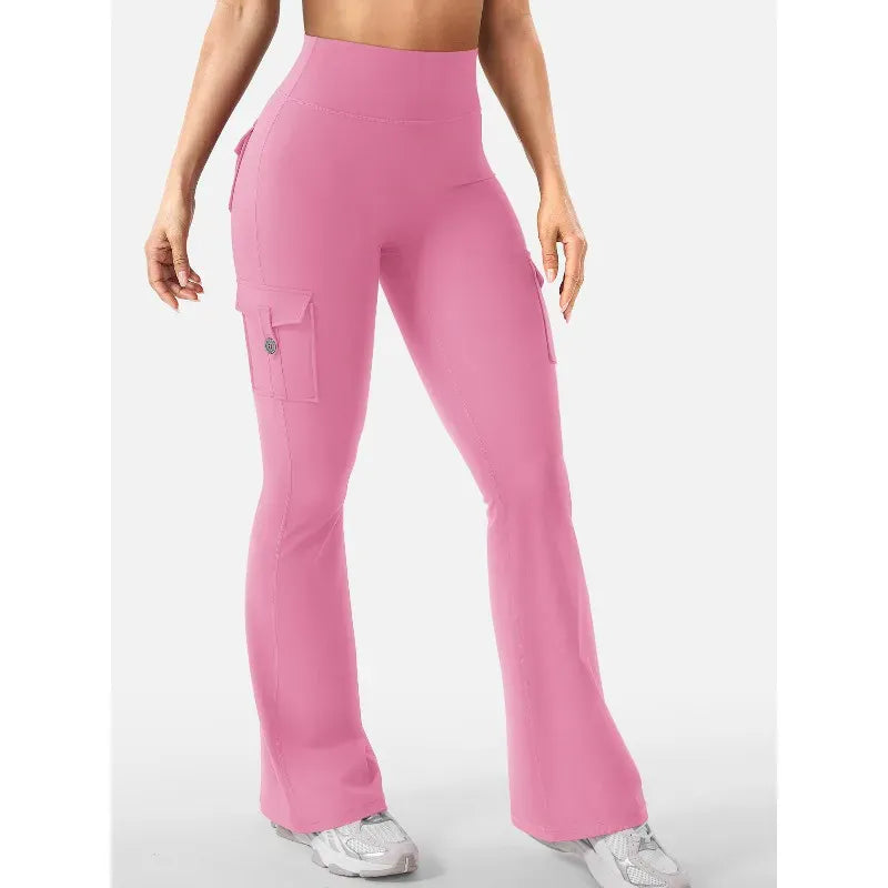 Rachymack Women Workout Flare Leggings with Pockets