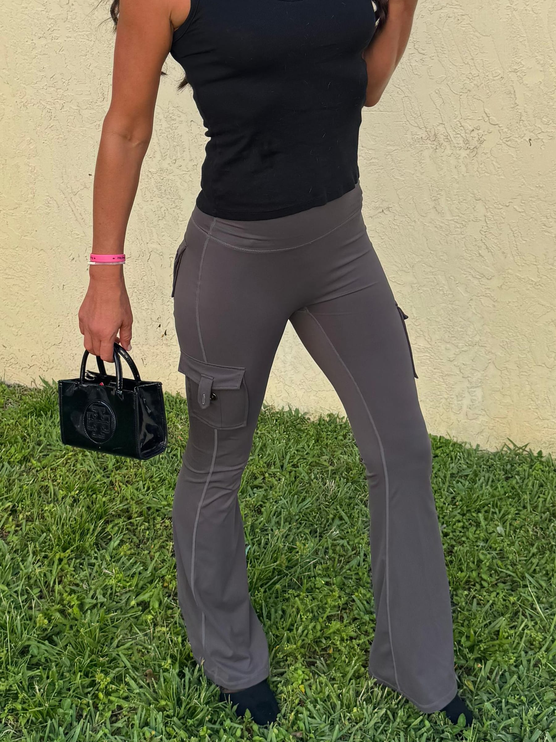 Rachymack Women Workout Flare Leggings with Pockets