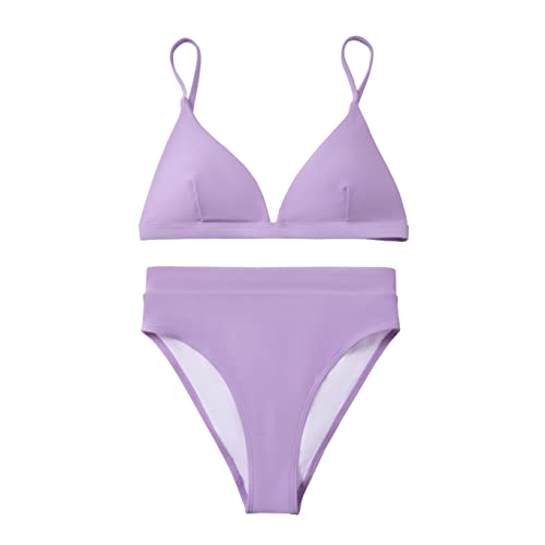 Women High Waisted High Cut Bikini Sets