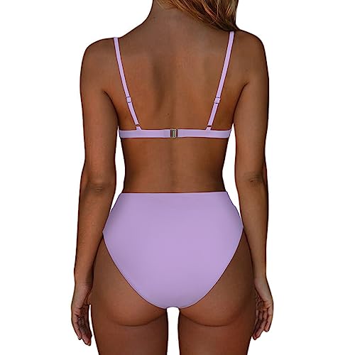 Women High Waisted High Cut Bikini Sets