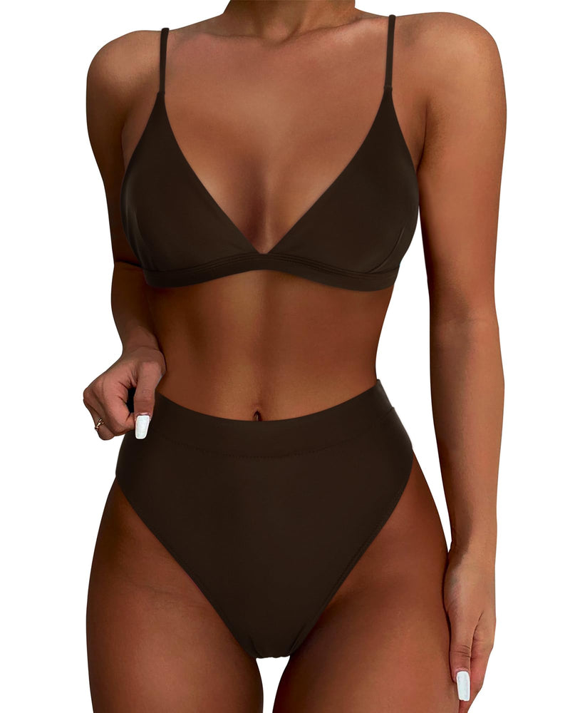 Women High Waisted High Cut Bikini Sets