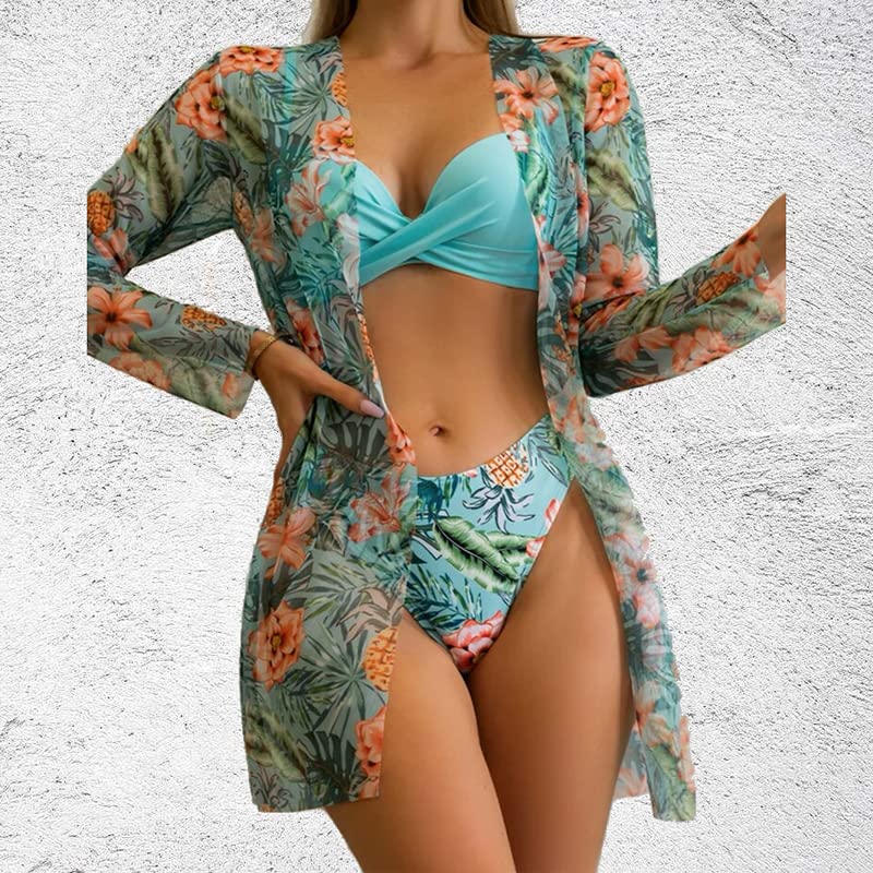 Sexy Floral Printed Push Up Bikini Set