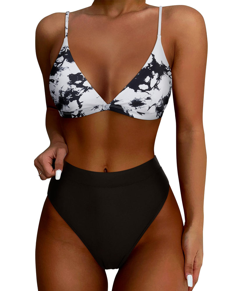 Women High Waisted High Cut Bikini Sets