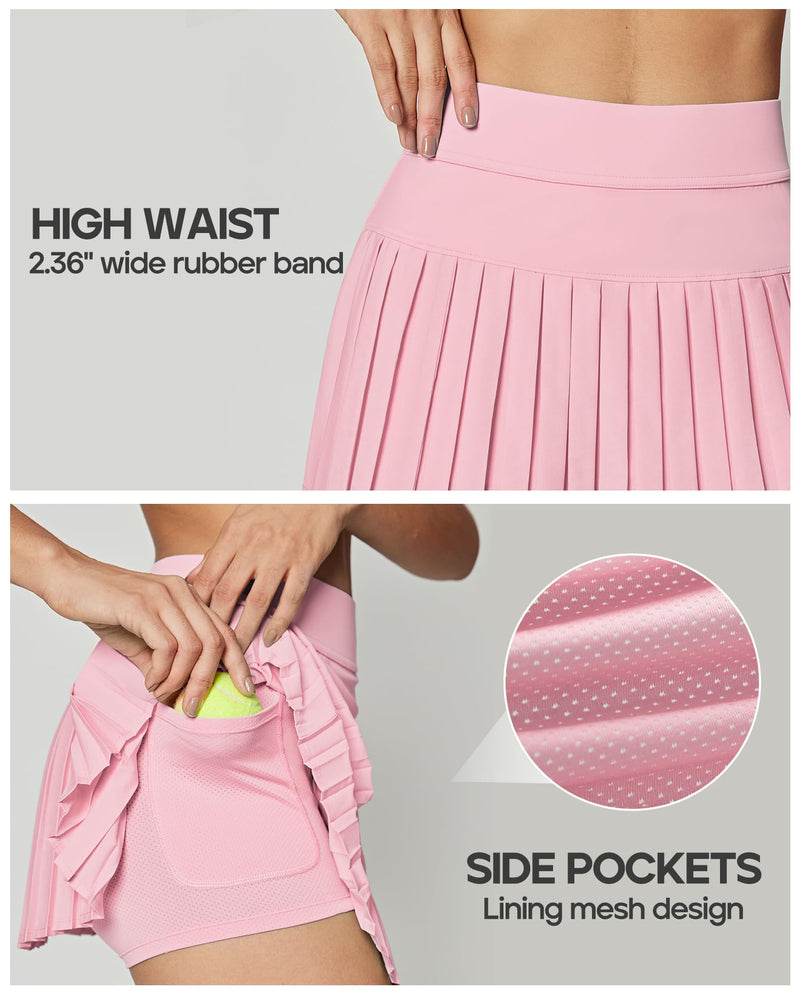Women's Tennis Skirt with Shorts Pleated
