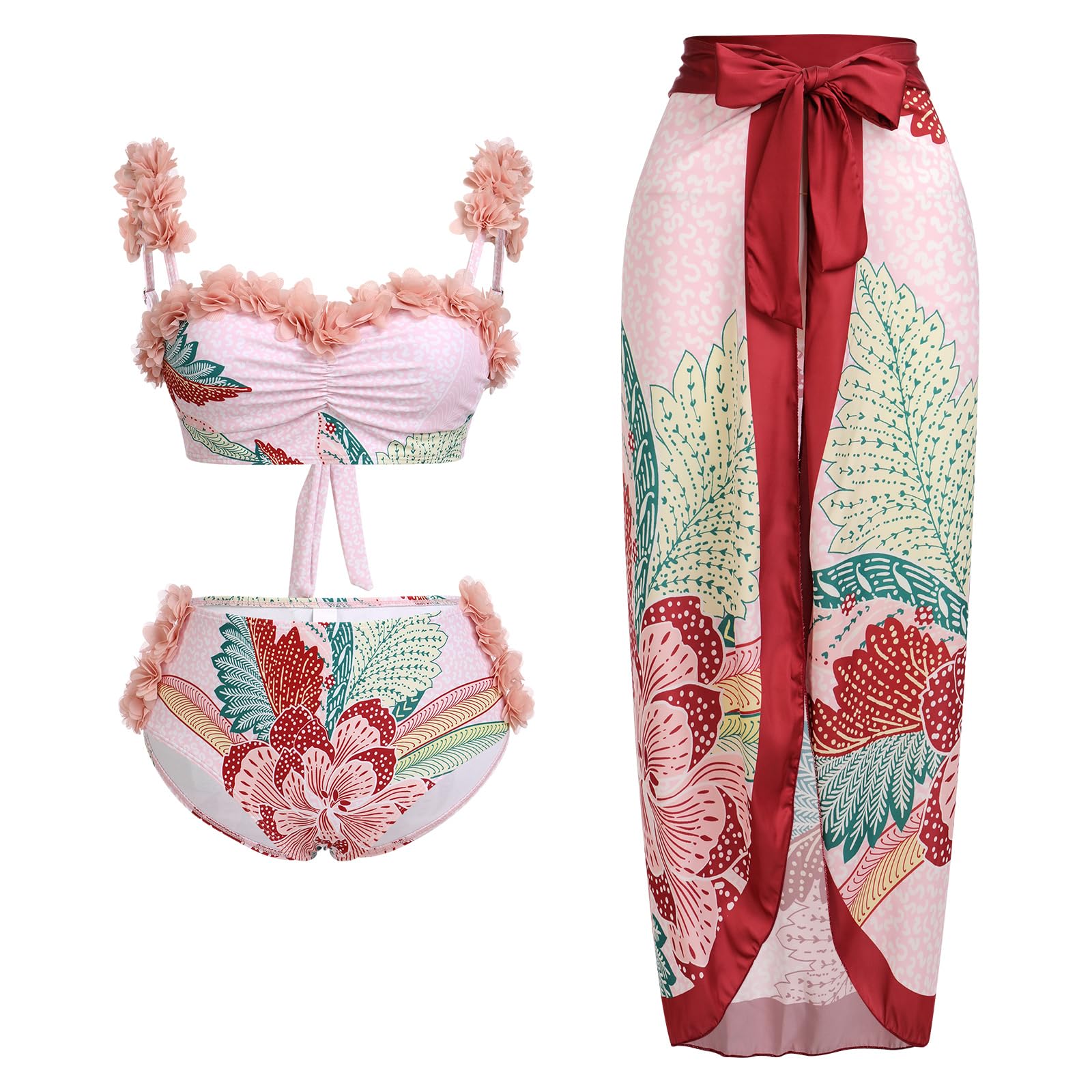 Swimwear Bathing Suit with Cover Up Set