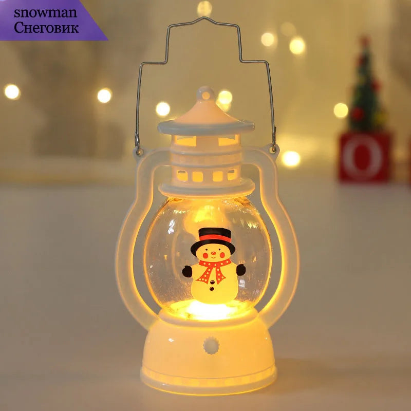 Christmas Gift Santa Claus Candle Warm Lights For Home Decorations