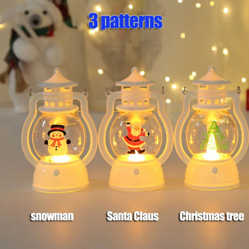 Christmas Gift Santa Claus Candle Warm Lights For Home Decorations