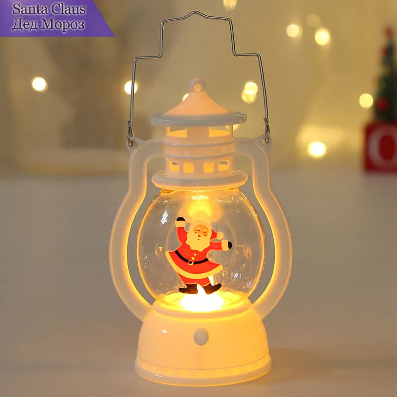 Christmas Gift Santa Claus Candle Warm Lights For Home Decorations