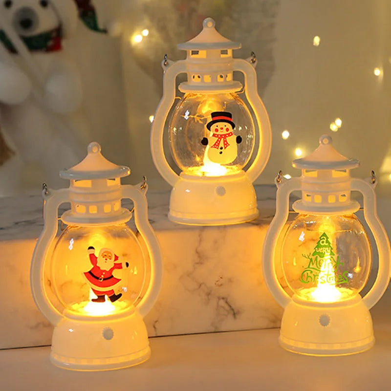 Christmas Gift Santa Claus Candle Warm Lights For Home Decorations