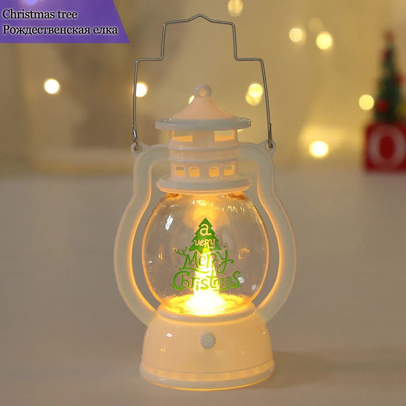 Christmas Gift Santa Claus Candle Warm Lights For Home Decorations