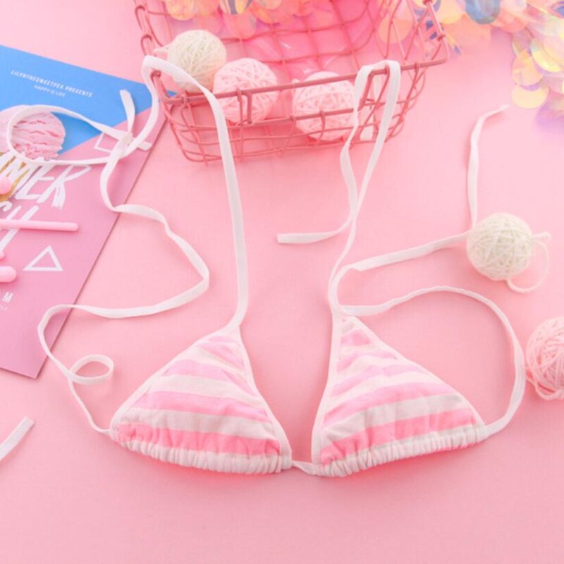 Pink Striped Mini Bikini