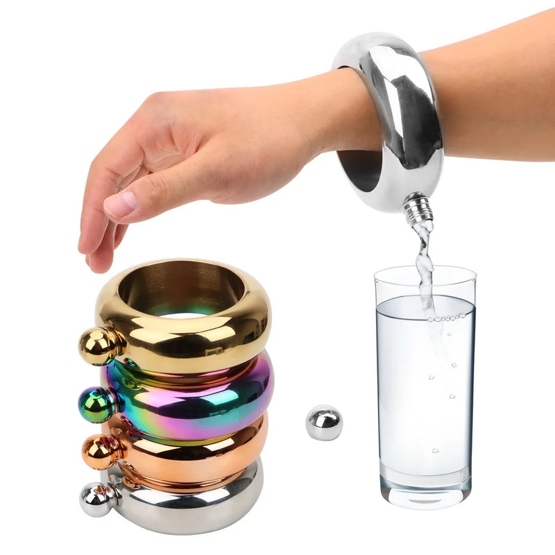 Drinkware Flask Bracelet + Rachymack Bracelet Flask