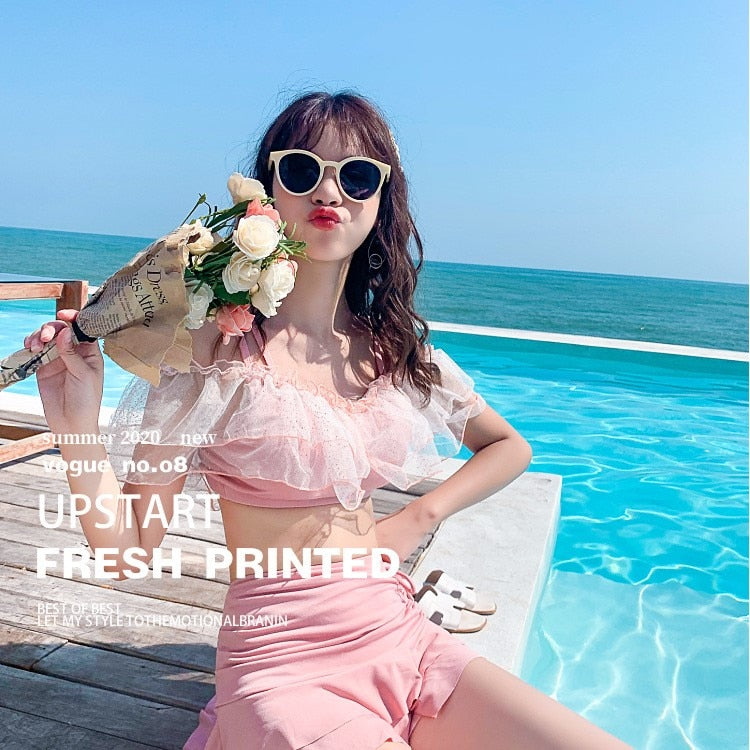 Sweet Suit Slim Fit Backless Women's 2-piece High Waist Bikini