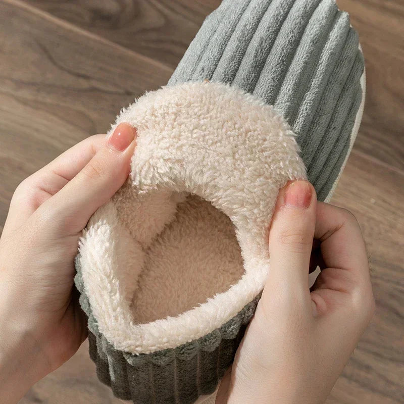 Furry Winter Slippers for Women & Men – Plush, Warm, Cozy Indoor Slides