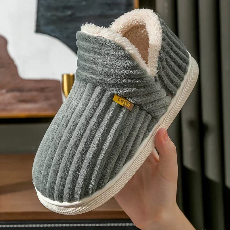 Furry Winter Slippers for Women & Men – Plush, Warm, Cozy Indoor Slides