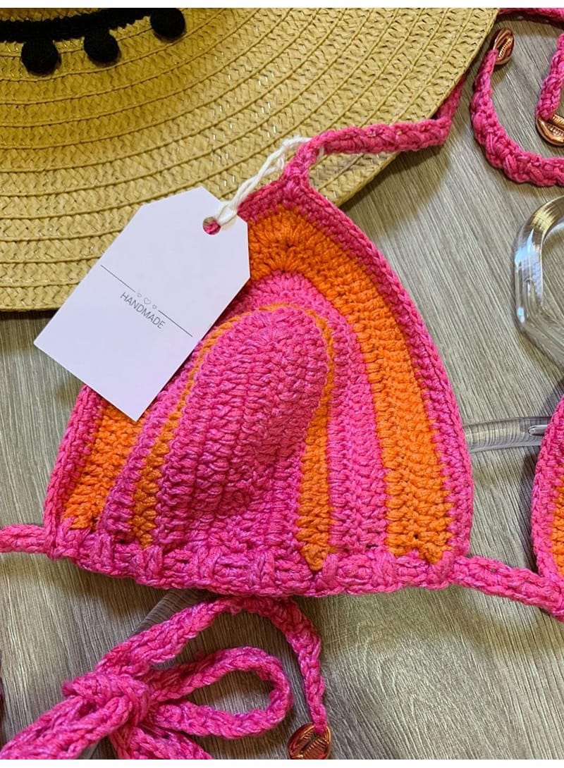 Rachymack Women Fabric Crochet Bikini Sets