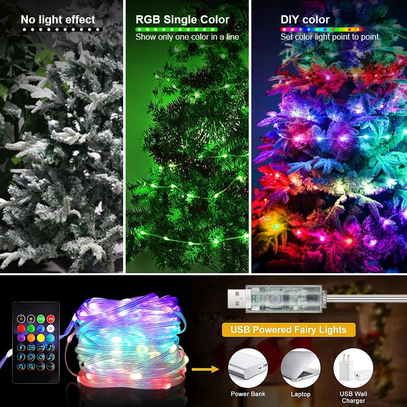 Christmas Tree RGB Lights Smart Bluetooth Control