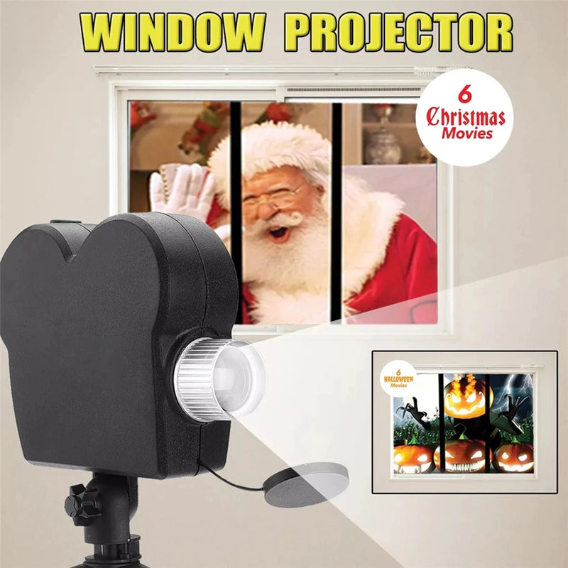 Happy Christmas Holographic Projection