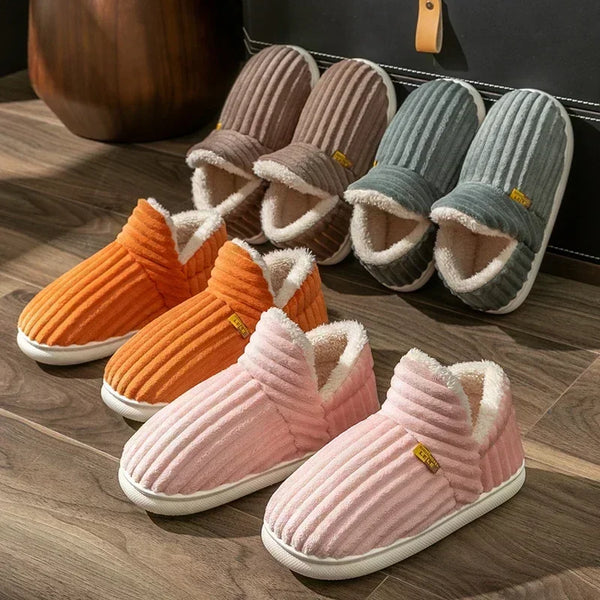 Furry Winter Slippers for Women & Men – Plush, Warm, Cozy Indoor Slides