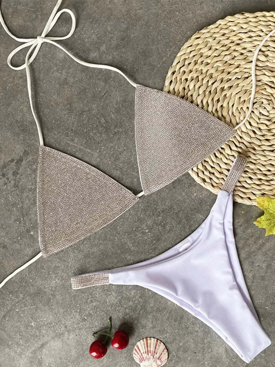 Diamond Bikini Women Swimsuit | Swimwear Two Pieces Bikini Set