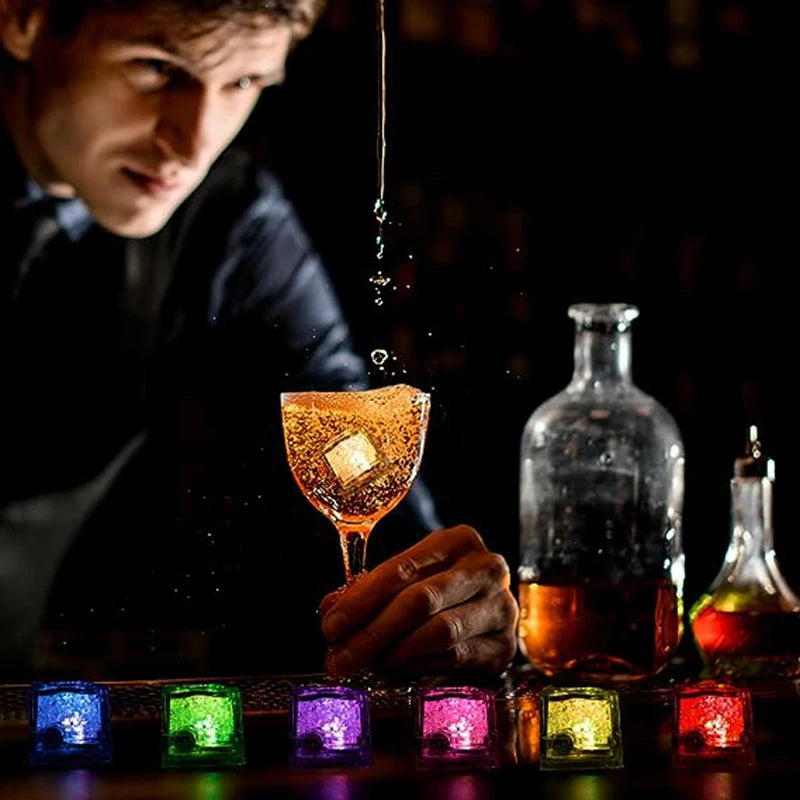 Waterproof Led Ice Cube Drinking Party Wine Decoration