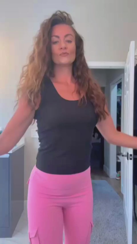 Women Workout Flare Leggings with Pockets