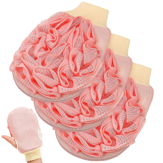 Rachymack 3-Piece Exfoliating Bath Glove Set