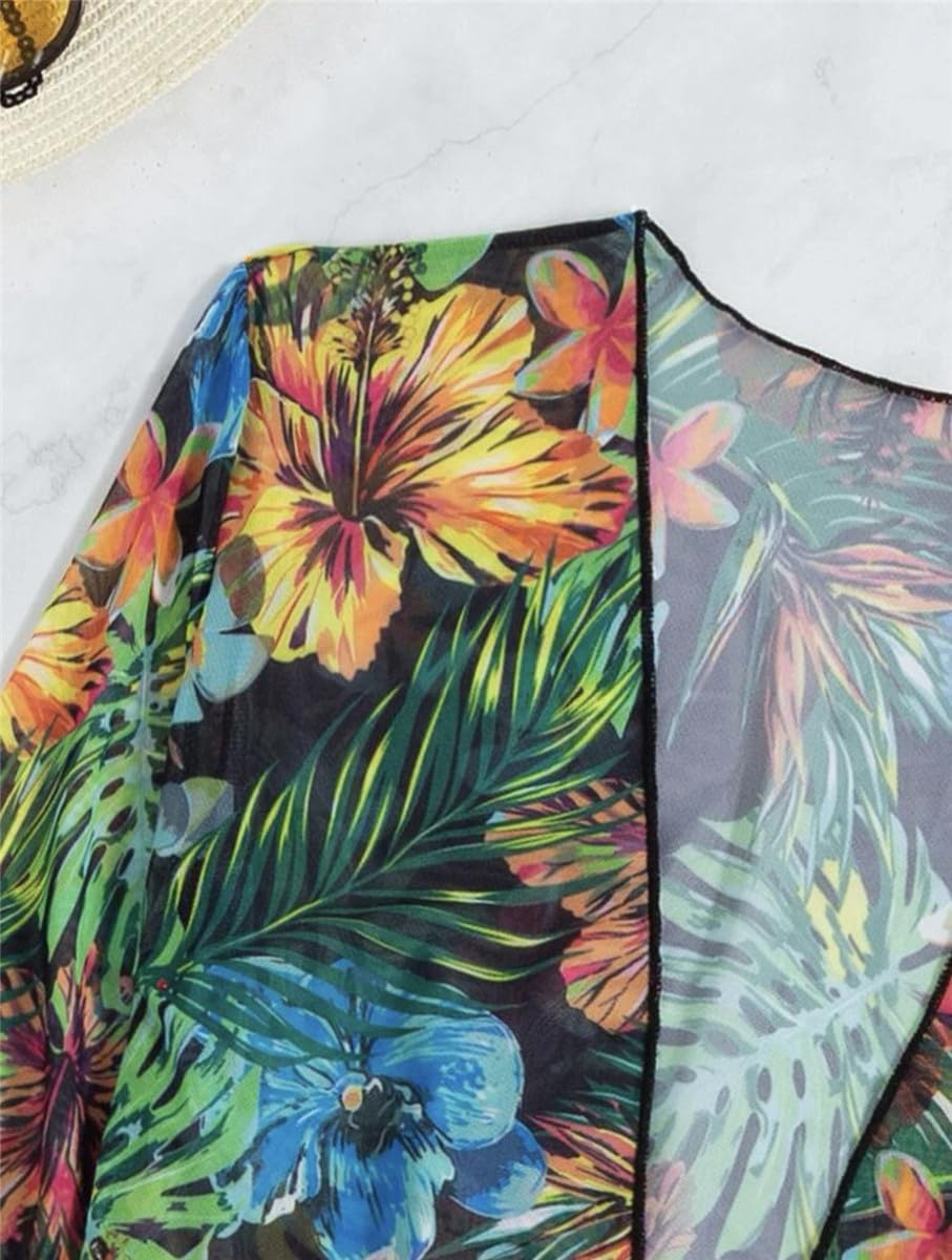 Rachymack 3 Piece Floral Printed Push Up Bikini Set