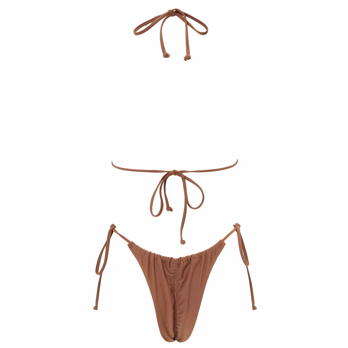Rachymack 4-6 / 25 Brown Women String Triangle Bikini Sets