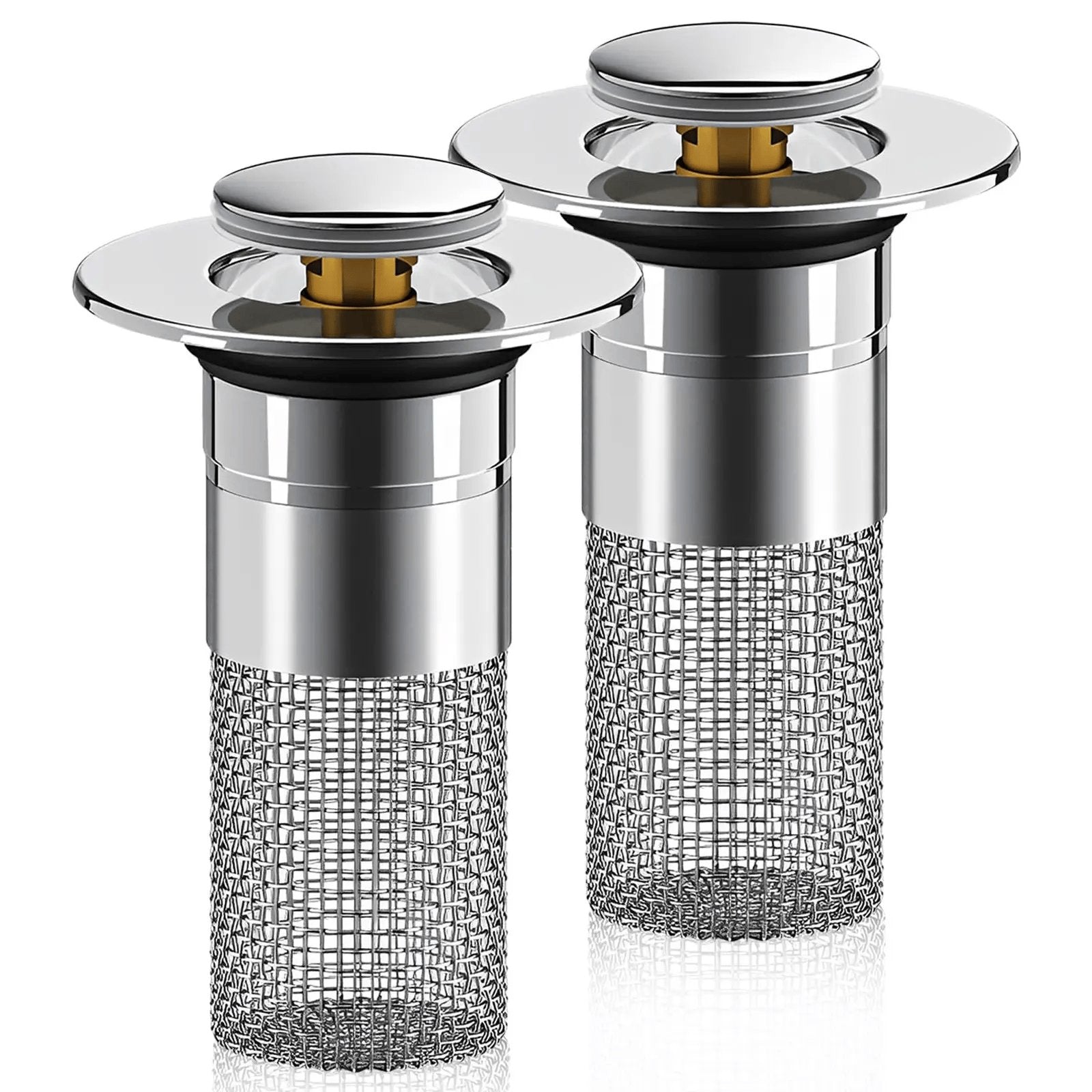 Rachymack Bathroom Sink Drain Strainer, Pop up Sink Drain Filter Withremovable Stainless Steel Filter Basket Hair Catcher,Bathroom Sink Drain Stopper, for Us Bathroom Sink Stopperreplacement