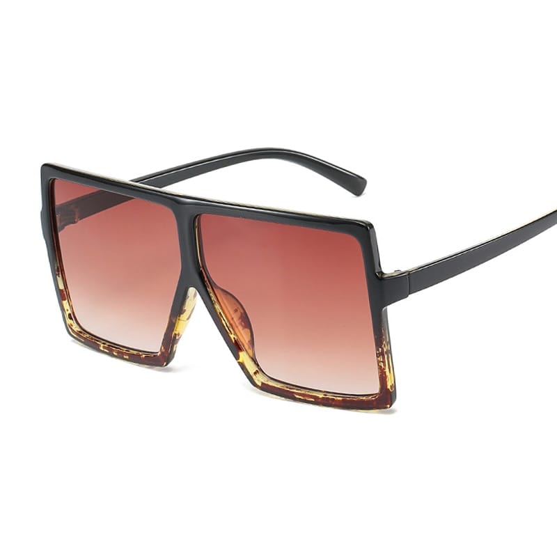 Rachymack Black Leopard  Brown Big Frame Sun Glasses Female Vintage Retro Unisex Oculos Feminino