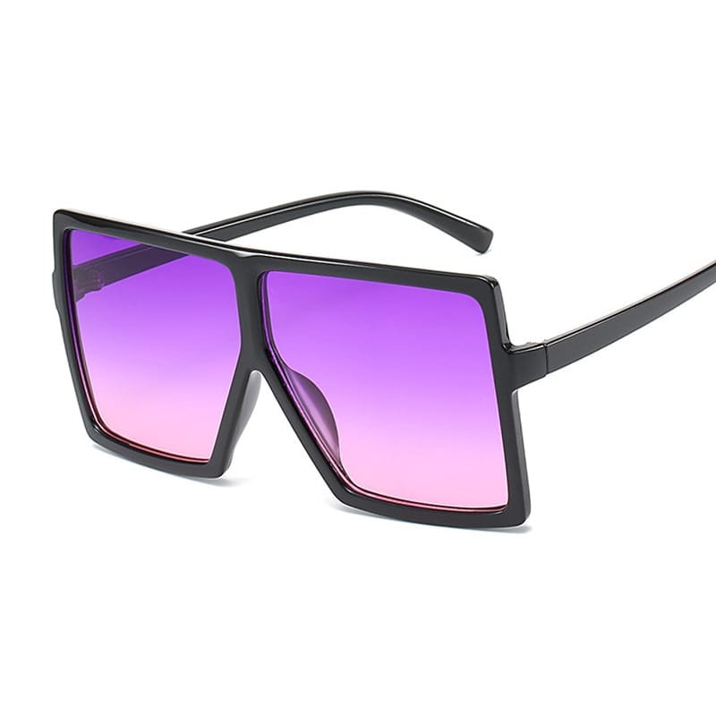 Rachymack Black Purple Big Frame Sun Glasses Female Vintage Retro Unisex Oculos Feminino