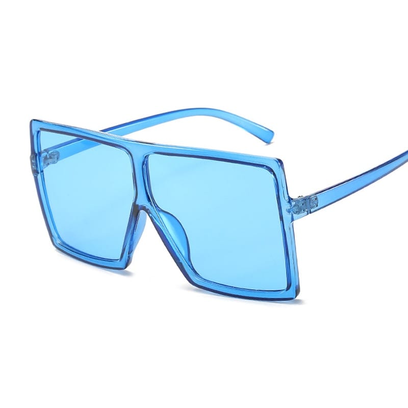 Rachymack Blue Big Frame Sun Glasses Female Vintage Retro Unisex Oculos Feminino